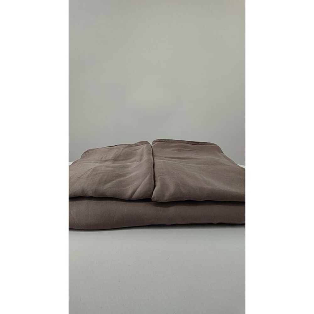 Quince Brown Bamboo Duvet Cover and Matching Shams. New!